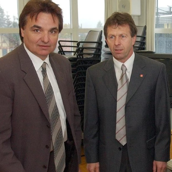 Hatten das Heu nicht immer auf derselben Bühne: Sion-Präsident Christian Constantin (links) und SFL-Direktor Edmond Isoz.