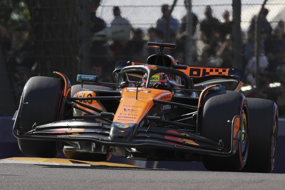 McLaren driver Oscar Piastri of Australia in action during the qualifying at the Enzo and Dino Ferrari racetrack, ahead the Italy&#039;s Emilia Romagna Formula One Grand Prix, in Imola, Italy, Saturda ...