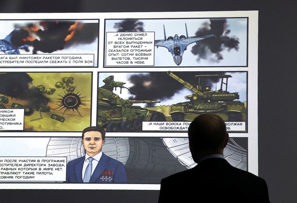 Russian President Vladimir Putin tours an exhibition "Heroes of the special military operation: a feat of unity" in Moscow, Russia April 30, 2026. Sputnik/Mikhail Tereshchenko/Pool via REUTE ...