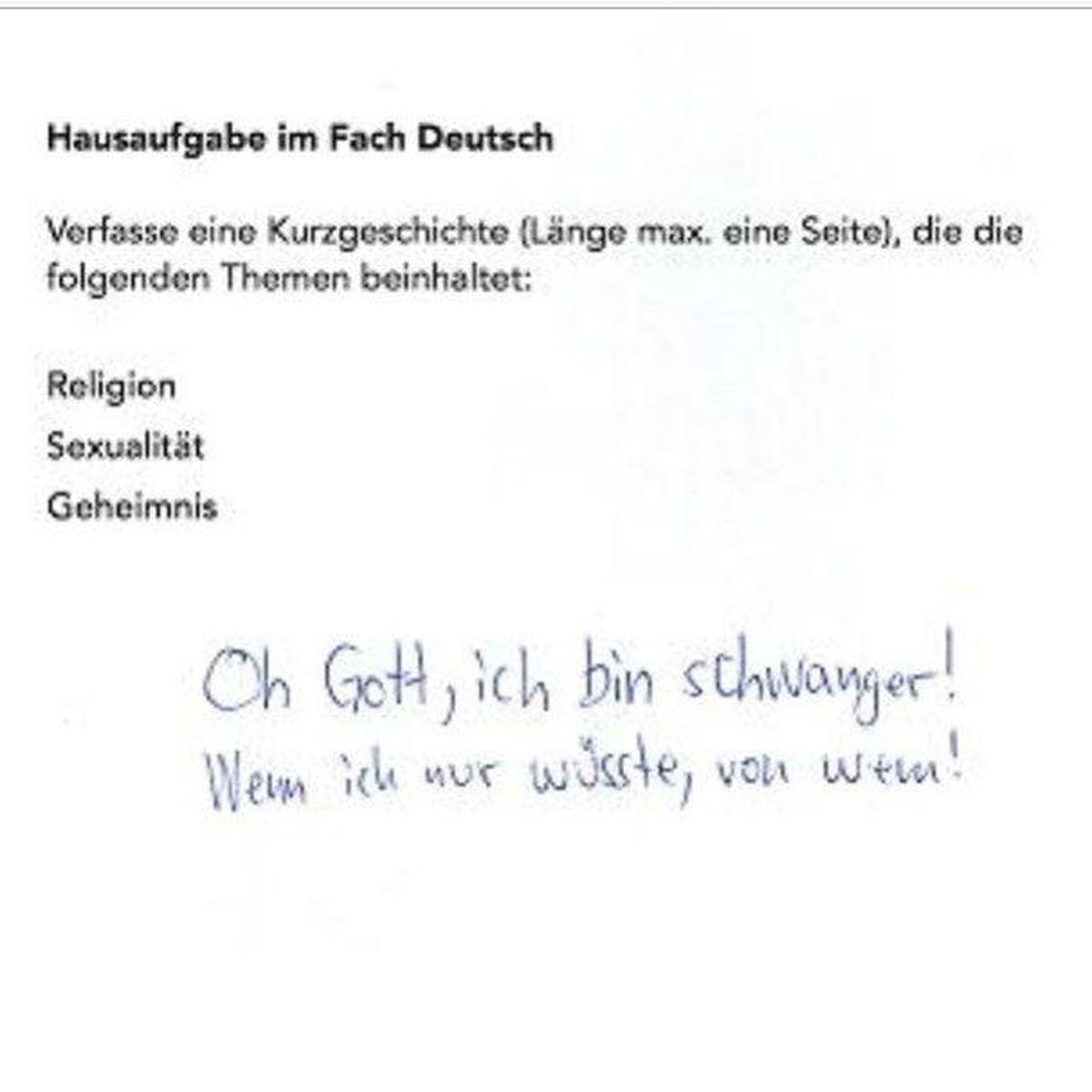 Es ist genau das, wonach es aussieht: PICDUMP.\nGenau so stelle ich mir eine Kurzgeschichte vor ЁЯШВ