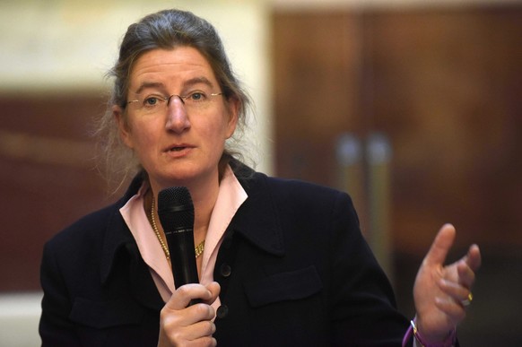 Cecilie Hollberg during the press conference, Florence, ITALY-14-12-2015.