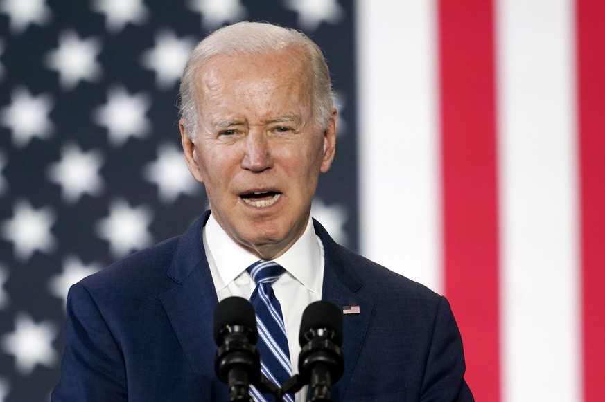 President Joe Biden speaks at North Carolina Agricultural and Technical State University, in Greensboro, N.C., on April 14, 2022. Biden plans to nominate Michael Barr