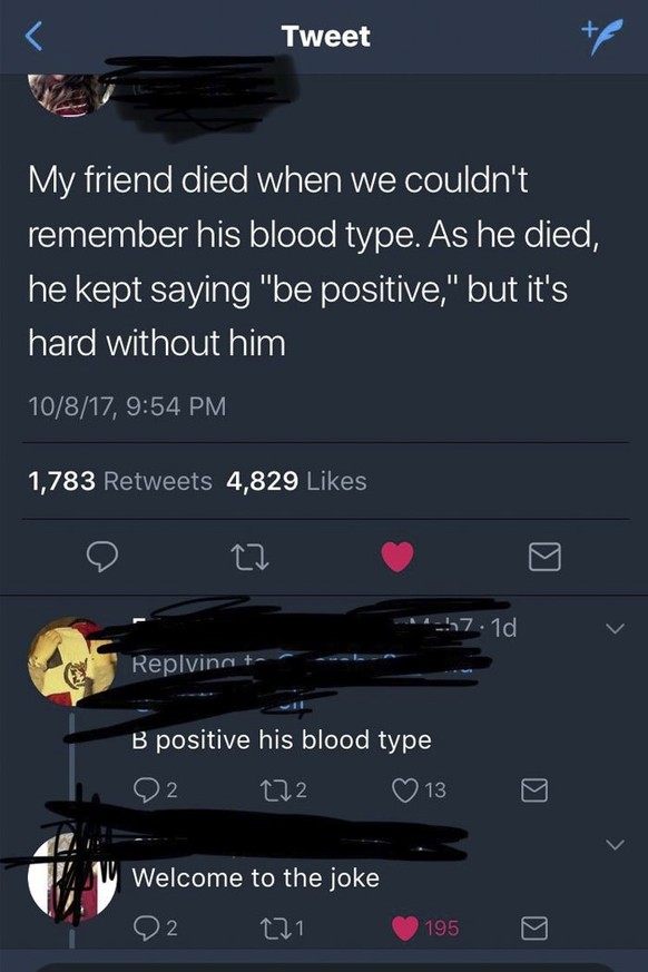 Mein Freund ist gestorben, weil wir seine Blutgruppe nicht wussten. Er schrie nur immerzu «Be Positive» (bleibt optimistisch), aber das wird hart ohne ihn ...&nbsp; &nbsp;&nbsp;