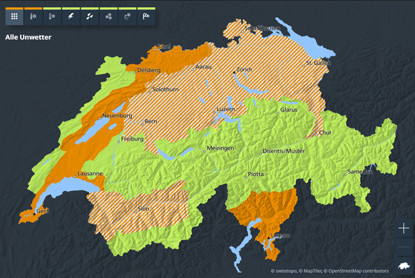 Der Wetterdienst des Bundes aktualisierte seine Hitzewarnungen.