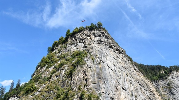 Unwegsames Gelände bei Sils, wo der Mann abgestürzt ist.