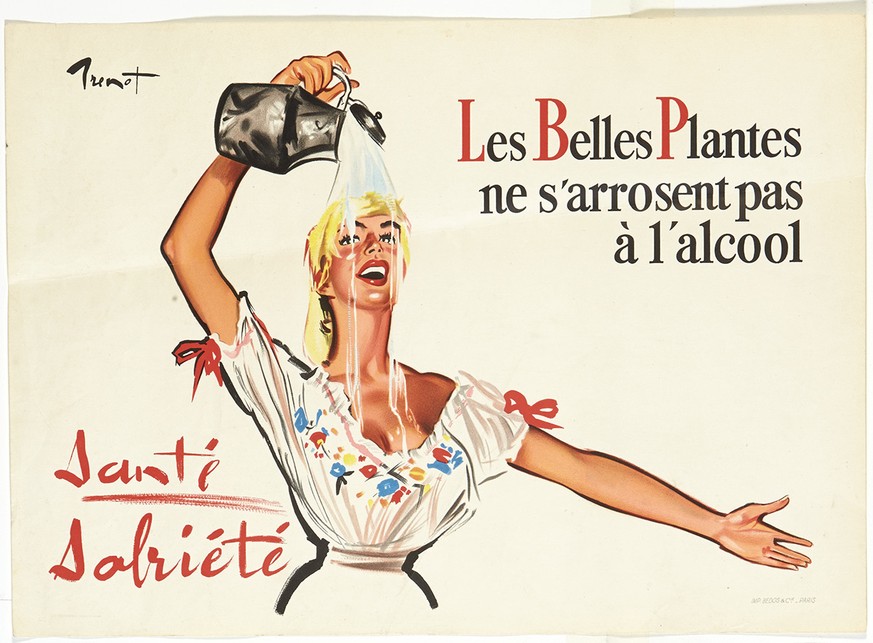 alkohol prävention frankreich 50er 50s fünfzigerjahre fifties http://www.messynessychic.com/2016/12/23/no-more-than-a-litre-of-wine-a-day-recommends-a-1950s-french-sobriety-campaign/