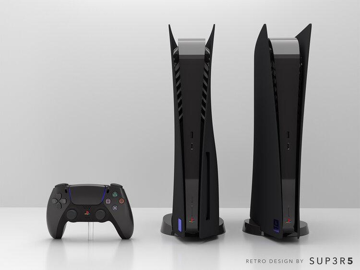 Ein Techunternehmen bietet eine schwarze custom PS5 an.