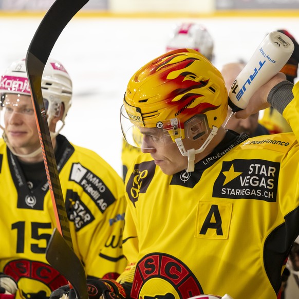 PostFinance Top Scorer Waltteri Merelae (SCB) im Qualifiaktionsspiel der Eishockey National League zwischen dem HC Ajoie und dem SC Bern in der Raiffeisen Arena in Porrentruy, am Samstag, 20. Septembe ...