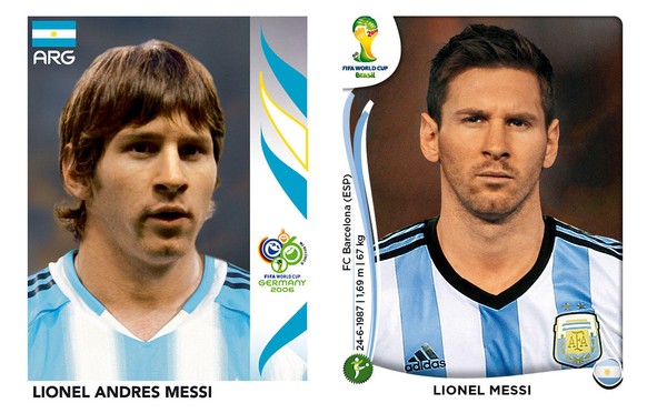 Lionel Messi 2006 und 2014: Huch, wie hat denn der früher ausgesehen. Guter Stil-Berater!