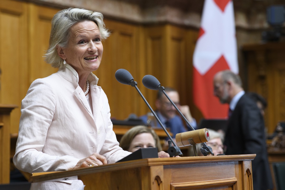 Andrea Gmuer, CVP-LU, spricht an der Sommersession der Eidgenoessischen Raete, am Donnerstag, 14. Juni 2018 im Nationalrat in Bern. (KEYSTONE/Anthony Anex)