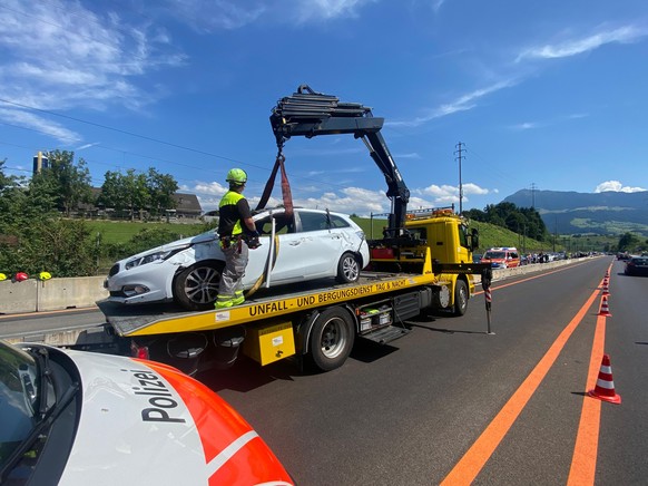 Unfall Küssnacht Rütihof A4 12. Juli 2025