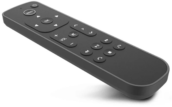 Die Salt-TV-Fernbedienung hat mehr Knöpfe, und keinen Touch-Bereich.