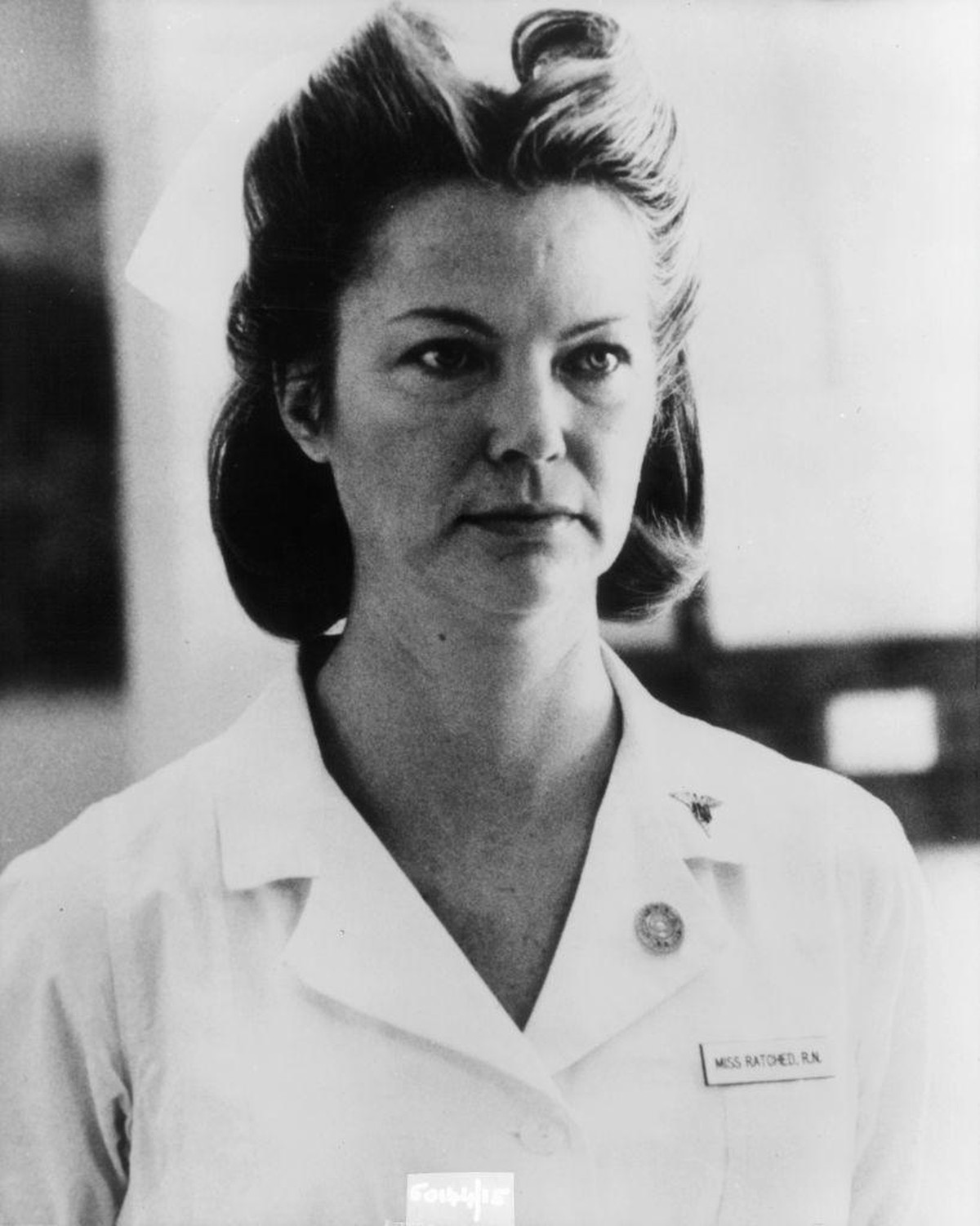 Louise Fletcher in a scene from the film 'One Flew Over The Cuckoo's Nest', 1975. (Photo by United Artists/Getty Images)