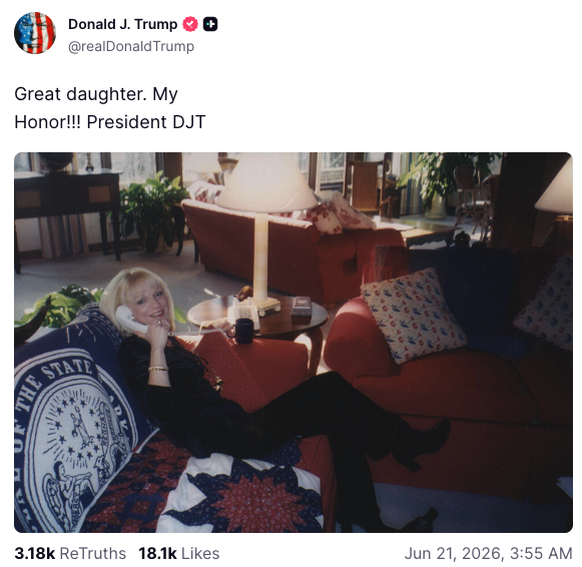 Trump Tochter Truth Social Post