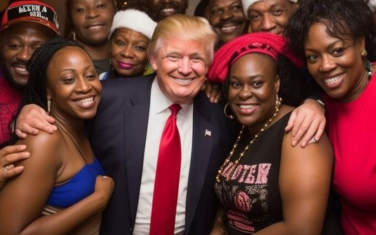Ces photos de Trump entouré d'électeurs noirs ont été générées par intelligence artificielle.
