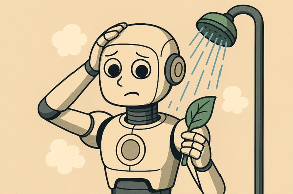 Ein Jahr Chatbot-Use ergibt ungefähr eine warme Dusche.