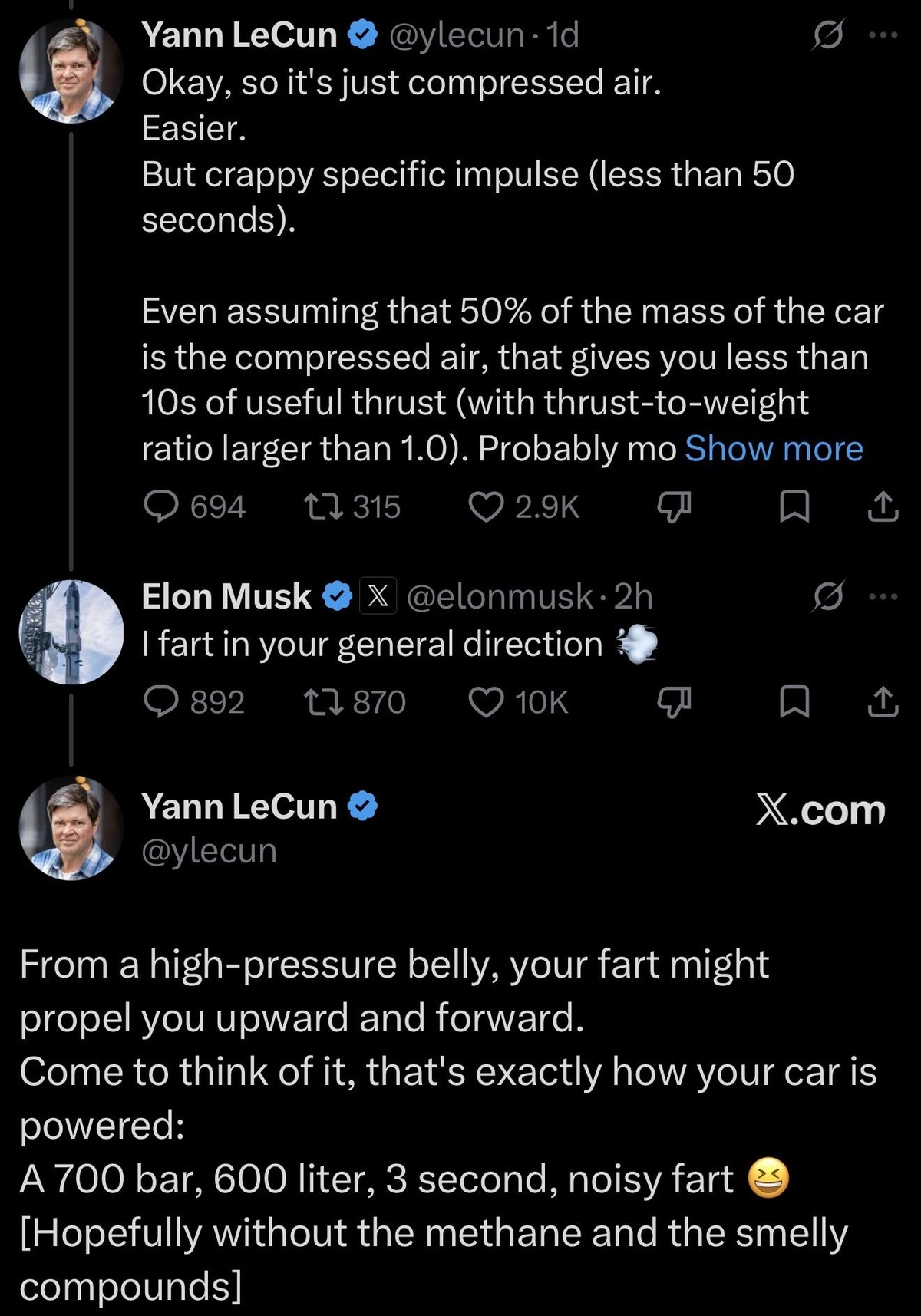 Yann LeCun und Elon Musk geben sich Saures.