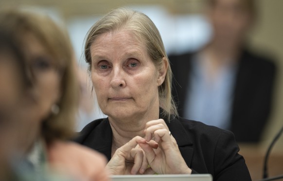 Kantonsraetin Isabel Garcia, FDP, im Kantonsrat, aufgenommen am Montag, 15. Mai 2023 in Zuerich. (KEYSTONE/Ennio Leanza)