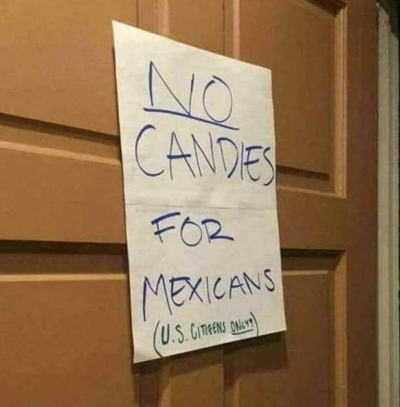 Racist note for Halloween