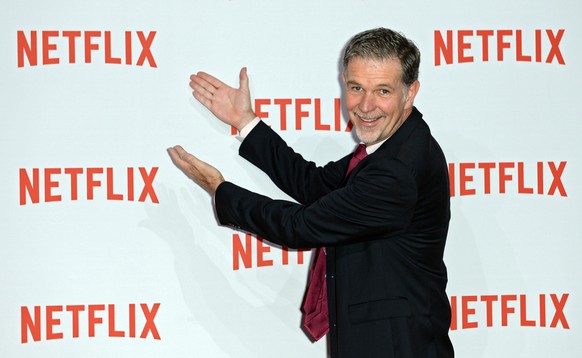 epa05090582 (FILE) A file picture dated 16 September 2014 of Netflix CEO Reed Hastings arrive for the Netflix party in Berlin, Germany. Video streamer Netflix on 06 January 2016 went live around the w ...