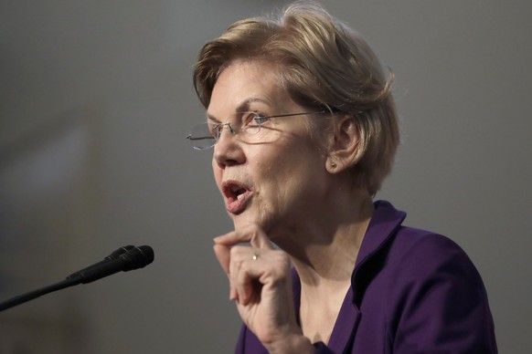 Democratic presidential candidate Sen. Elizabeth Warren, D-Mass., speaks during a campaign event at the Old South Meeting House, Friday, Dec. 31, 2019, in Boston. (AP Photo/Elise Amendola)
Elizabeth W ...