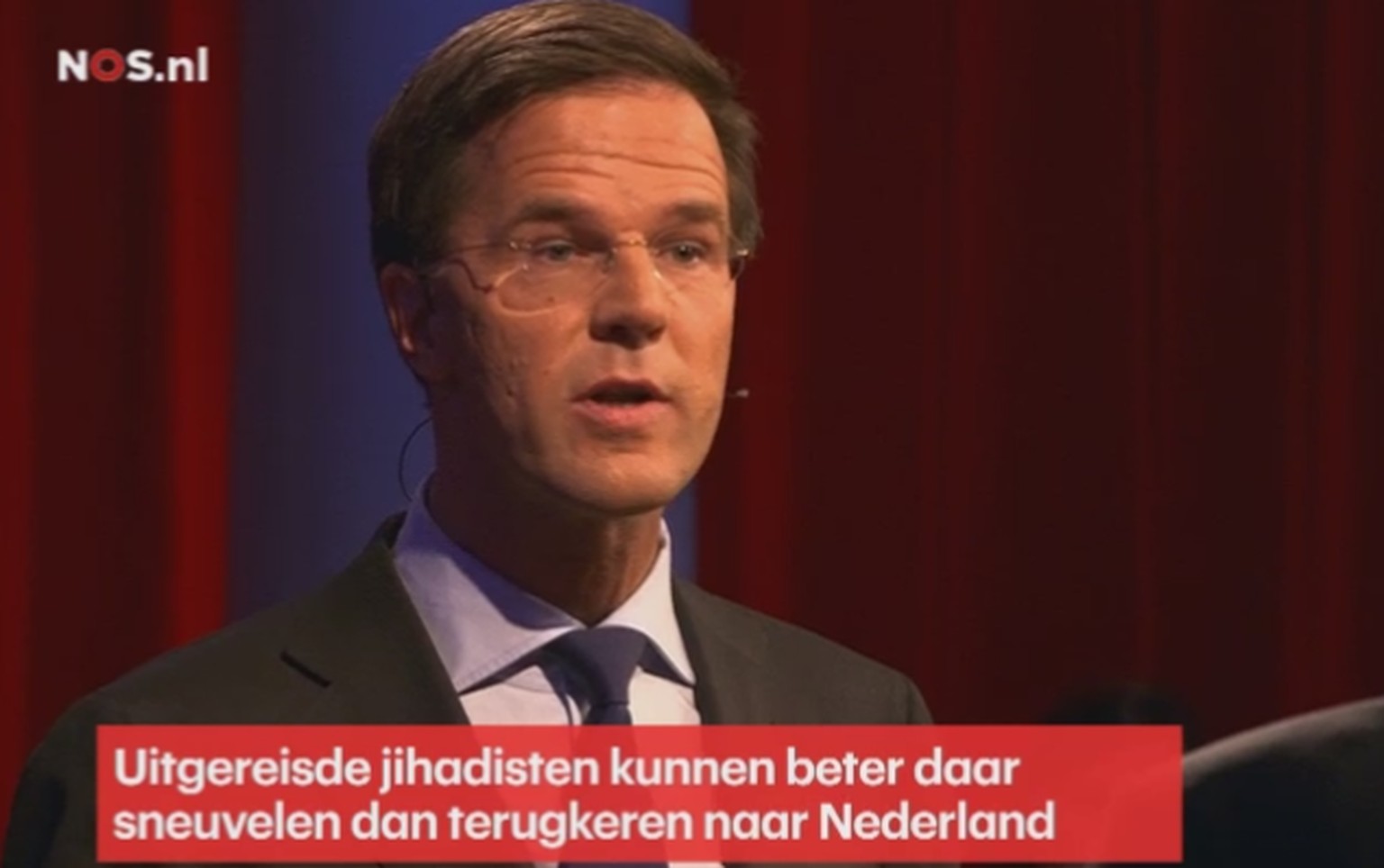 Der holländische Regierungschef Mark Rutte in der TV-Debatte.