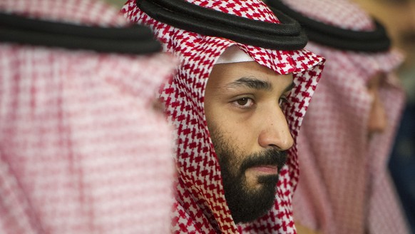 Saudi Crown Prince Mohammed bin Salman meets with Defense Secretary Jim Mattis at the Pentagon in Washington, Thursday, March 22, 2018. (AP Photo/Cliff Owen)