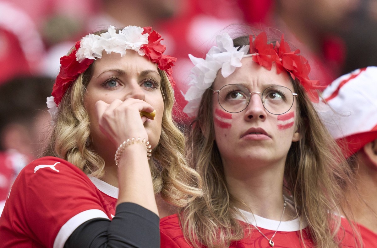 Fans AUT sad in the best of 16 match AUSTRIA - T�RKIJE 1-2 of the UEFA European Championships 2024 on Jul 02, 2024 in Leipzig, Germany.