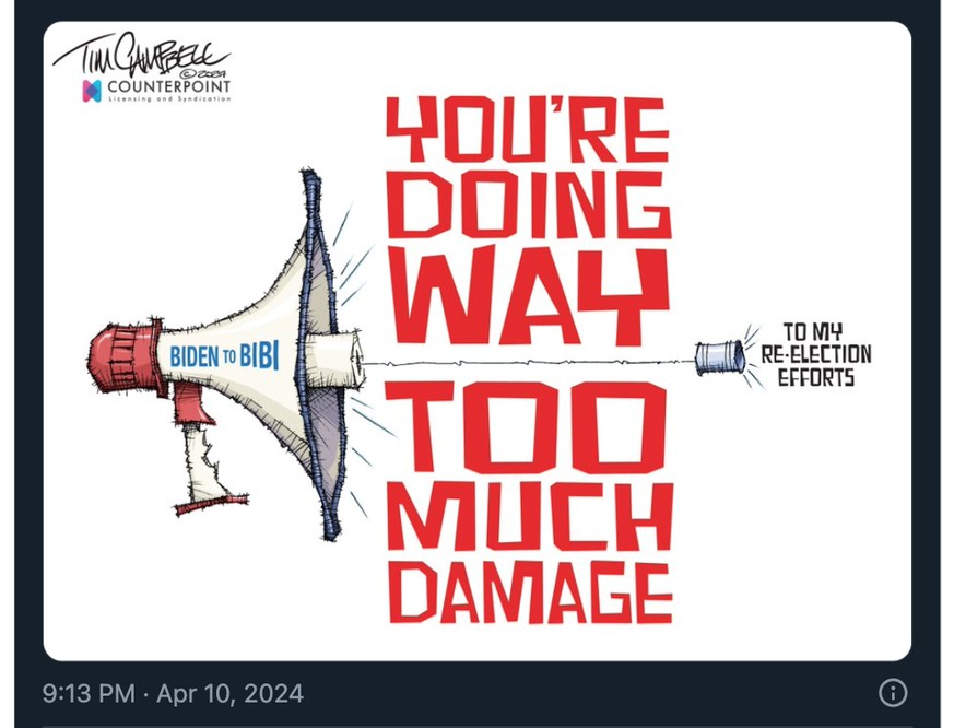 Karikatur zu USA Israel.