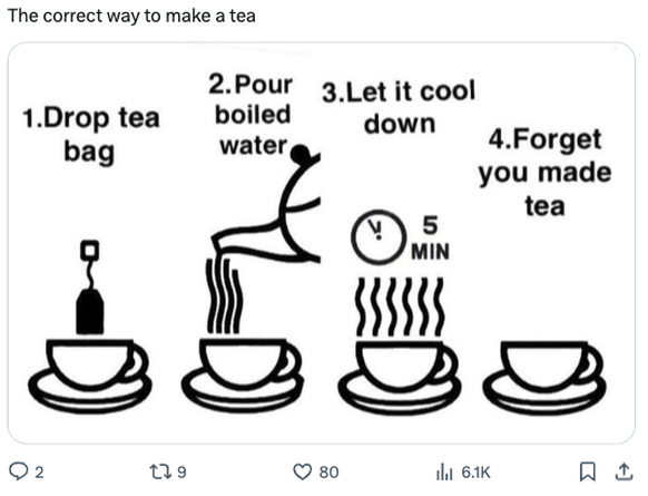 The Great British Meme - funny because it's true. 
https://www.facebook.com/NoContextBrits/