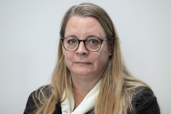 Patricia Kellerhals, VR-Praesidentin Universitaere Dienste Bern, aeussert sich an einem Point de Presse, am Mittwoch, 22. Februar 2023, in Bern. Die Universitaeren Psychiatrischen Dienste Bern (UPD) u ...