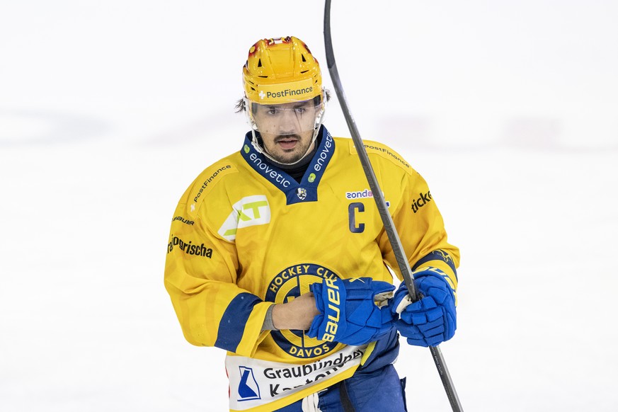 PostFinance Top Scorer Matej Stransky von Davos beim Eishockey Playoff Viertelvinal, Spiel 2, der National League zwischen dem EV Zug und dem HC Davos am Sonntag, 22. Maerz 2026 in Zug. (PostFinance/K ...