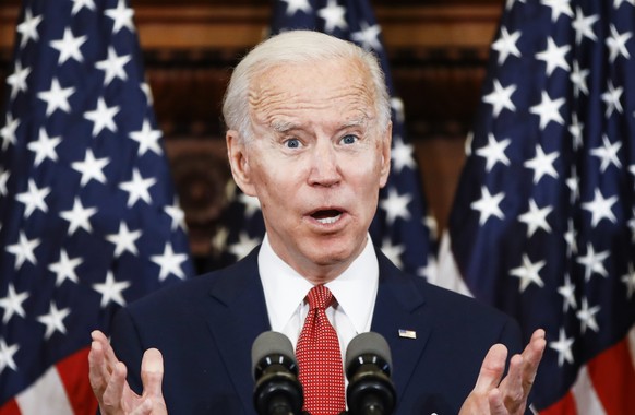 Democratic presidential candidate, former Vice President Joe Biden speaks in Philadelphia, Tuesday, June 2, 2020. (AP Photo/Matt Rourke)
Joe Biden