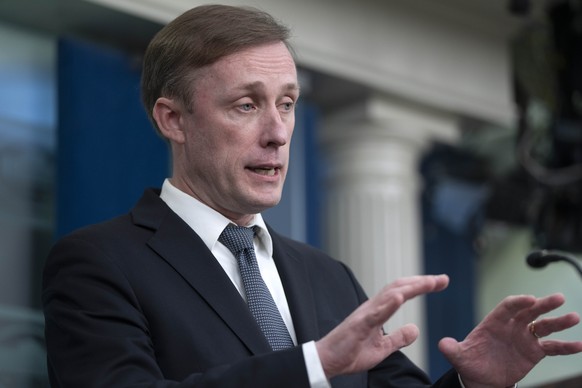 National Security Advisor Jake Sullivan speaks during a press briefing at the White House in Washington, Wednesday, Feb. 14, 2024. (AP Photo/Mark Schiefelbein)
Jake Sullivan