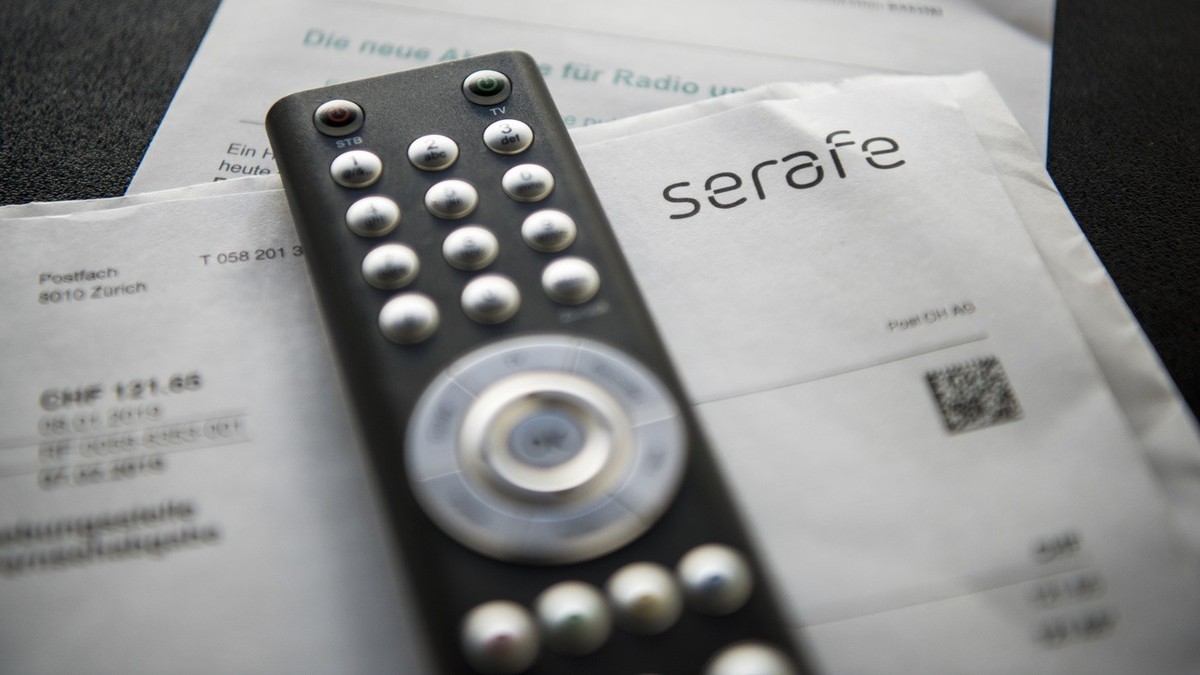 An invoice by radio and television licencing company Serafe, captured in Zurich, Switzerland, on January 17, 2019. (KEYSTONE/Christian Beutler)

Eine Rechnung der Empfangsgebuehren der Schweizerischen ...