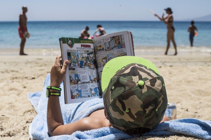 ferien, strand, familie, sommer, meer