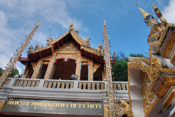 Ein Tempel in der Stadt Chiang Mai.