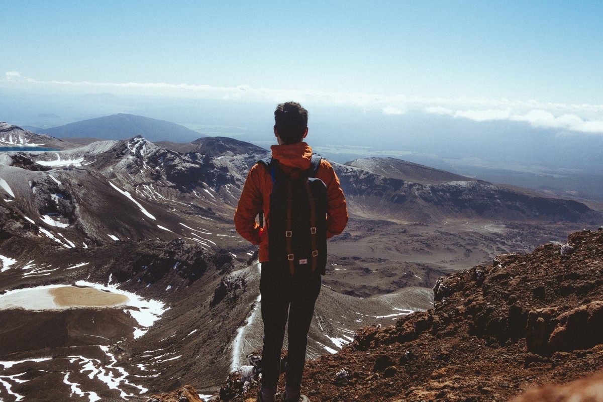 Wanderer in den Alpen.