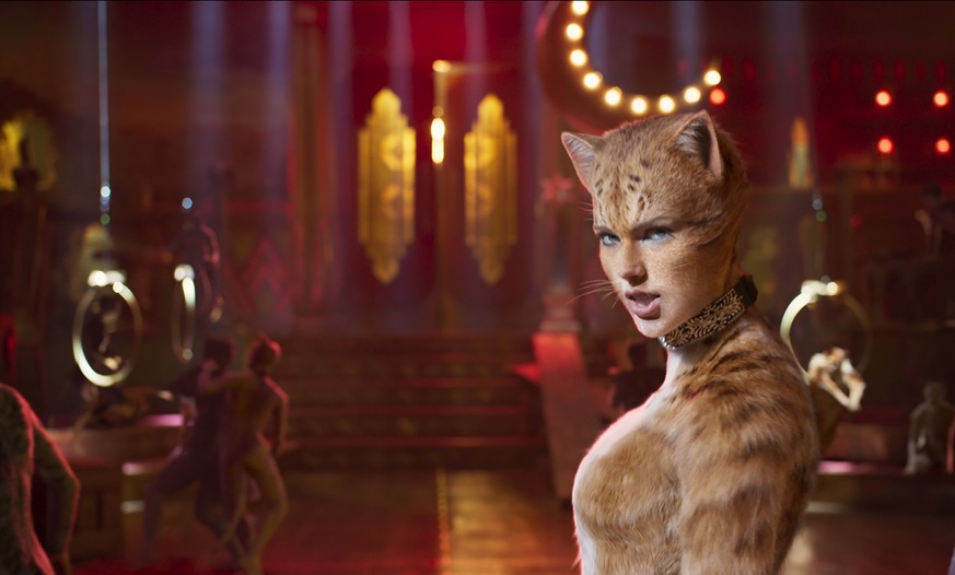 This image released by Universal Pictures shows Taylor Swift as Bombalurina in a scene from &quot;Cats.&quot; (Universal Pictures via AP)