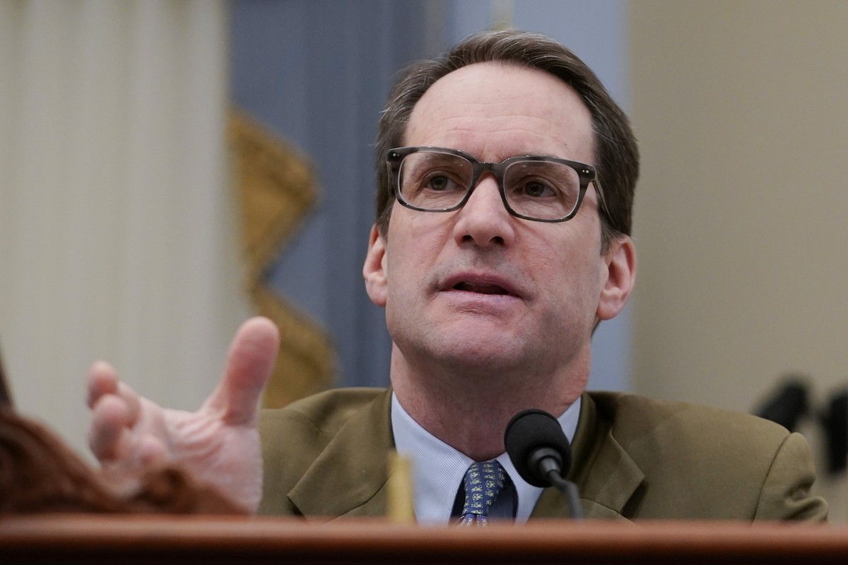 FILE - House Select Committee on Intelligence ranking member Rep. Jim Himes, D-Conn speaks during the committee's annual open hearing on worldwide threats, at the Capitol in Washington, March 9,  ...