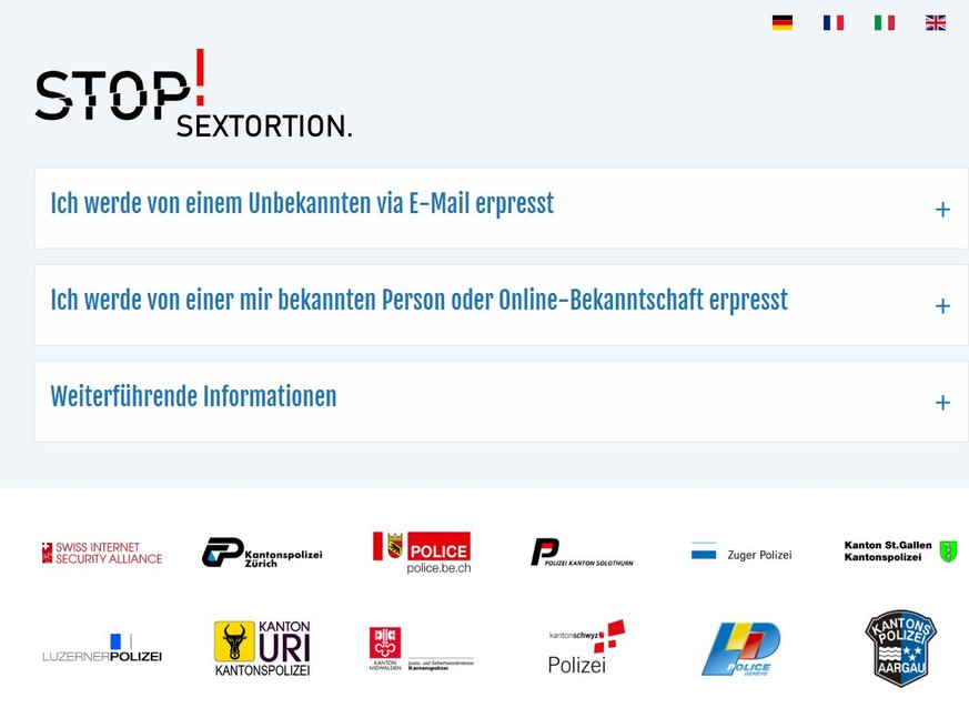Der Bund lanciert eine Webseite gegen Sextortion.