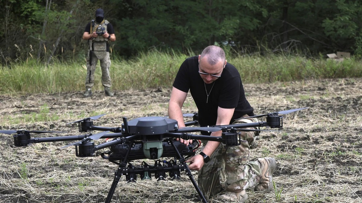 Unité ukrainienne de drones lors d'un exercice (photo d'archive) : dans la guerre contre la Russie, les drones font désormais partie du quotidien.