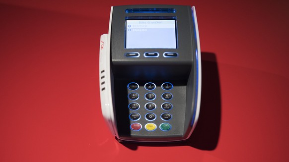A pay terminal is exhibited at the Swiss Finance Museum in the Swiss Exchange SIX building at Pfingstweidstrasse in Zurich, Switzerland, pictured on January 10, 2018. The Swiss Finance Museum provides ...