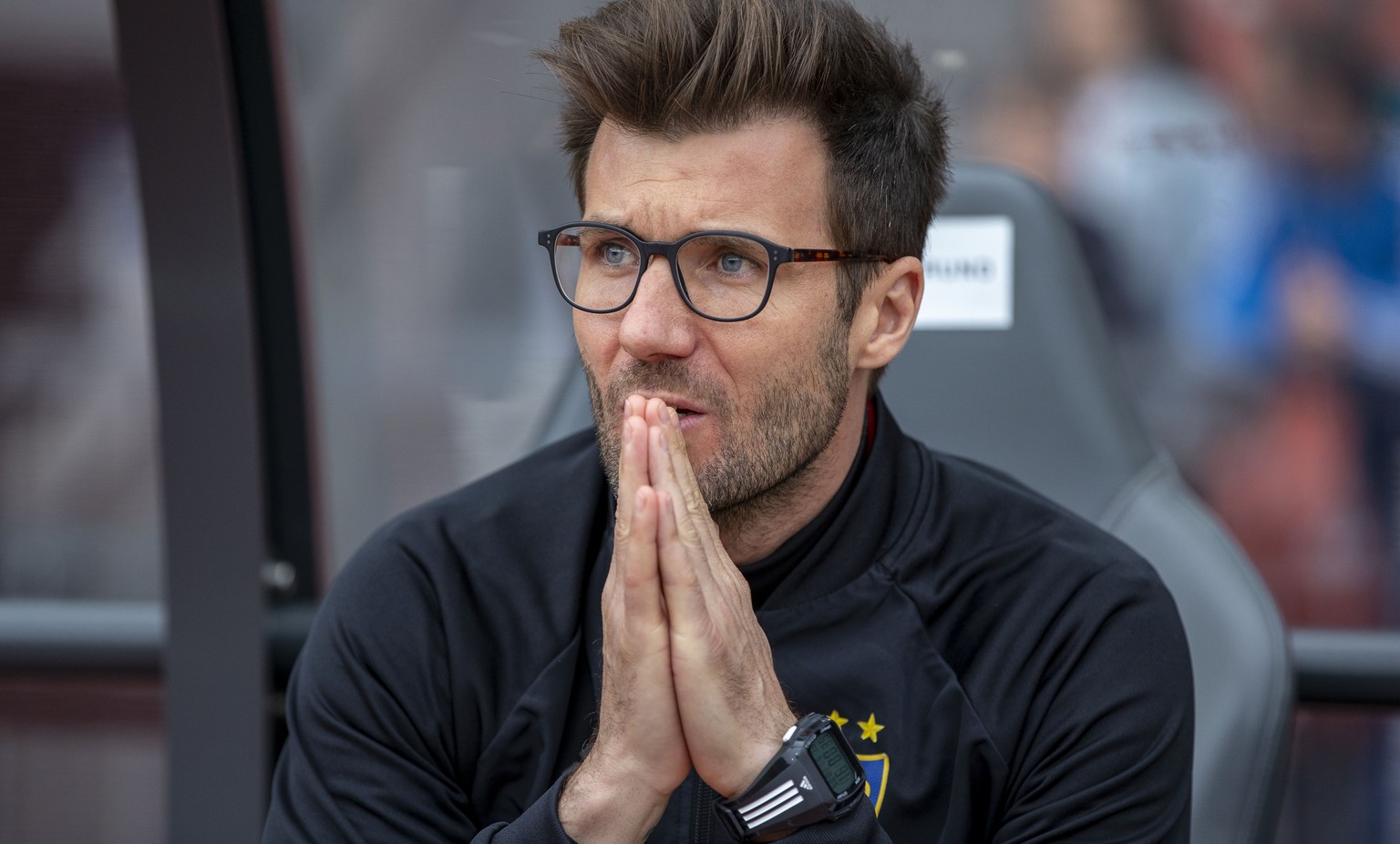 FC Basel 1893 Cheftrainer Raphael Wicky im Super League Fussballspiel zwischen dem FC Zuerich und dem FC Basel 1893 am Sonntag 13. Mai 2018 in Zuerich. (KEYSTONE/Patrick B. Kraemer)