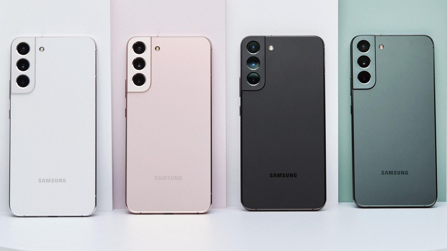 Im Handel sind S22 und S22+ in diesen Farben verfügbar. Weitere Farben gibt es exklusiv bei Samsung.