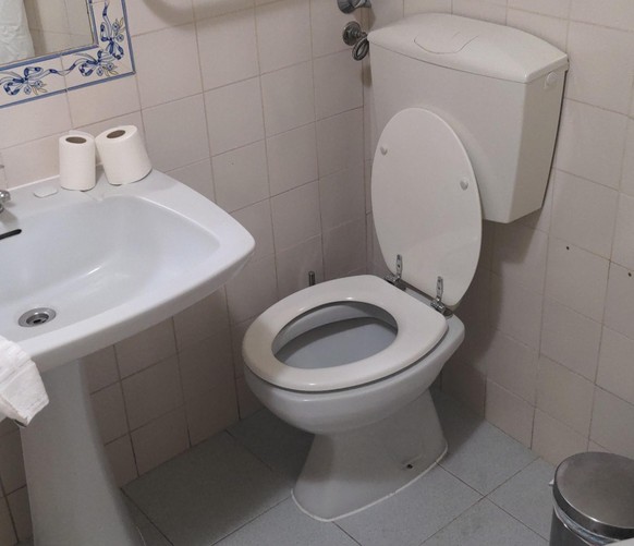 Faildienstag. Toiletten-Design mit nahem Waschbecken