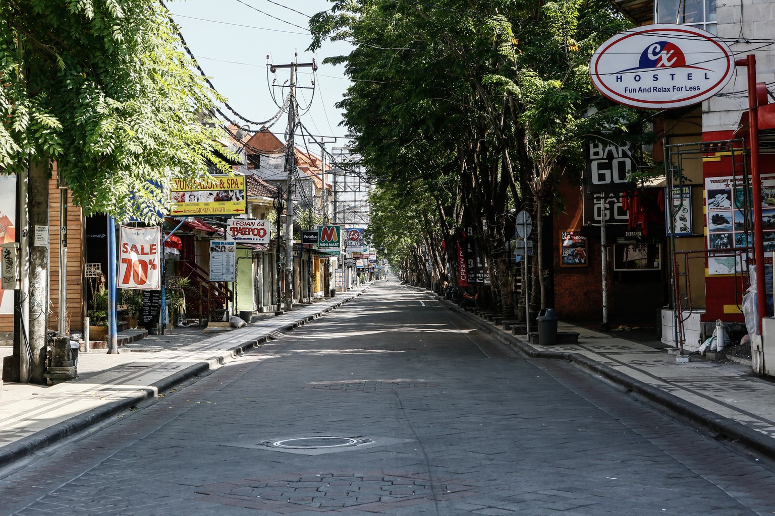 Leere Strassen in Bali: Sehen so in hundert Jahren europäische Länder aus?