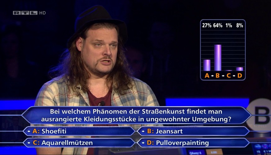 64 Prozent der Zuschauer gaben diesem «Loser» die falsche Antwort – er hörte nicht auf sie
