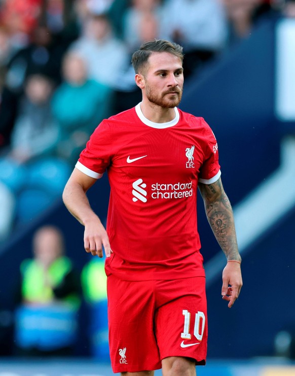 7th August 2023 Deepdale, Preston, Lancashire, England Pre Season Football Friendly, Liverpool versus Darmstadt Alexis Mac Allister of Liverpool PUBLICATIONxNOTxINxUK ActionPlus12540760 AlanxMartin