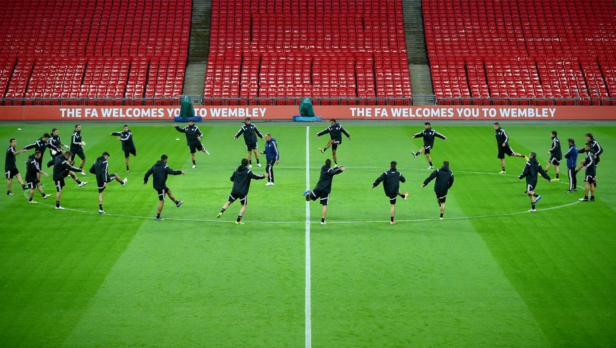 San Marino beim Abschlusstraining vor dem Match gegen England im Wembley: Die Spieler leben den Traum aller Amateure.